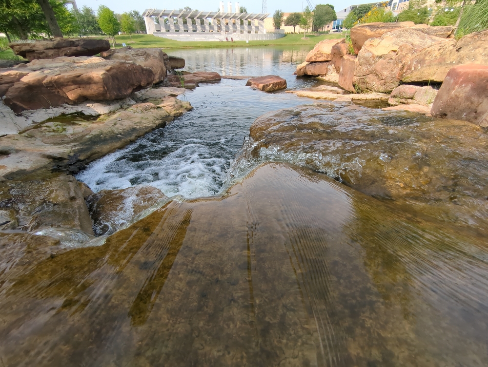 Flowing water